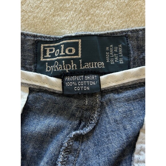 Polo Ralph Lauren Mens Shorts Sze 32 Prospect Short Chambray Lightweight Vintage - Picture 8 of 9